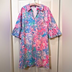 Lilly Pulitzer Ginger Stretch Tunic Shirtdress Viva La Lilly size 10 NWT